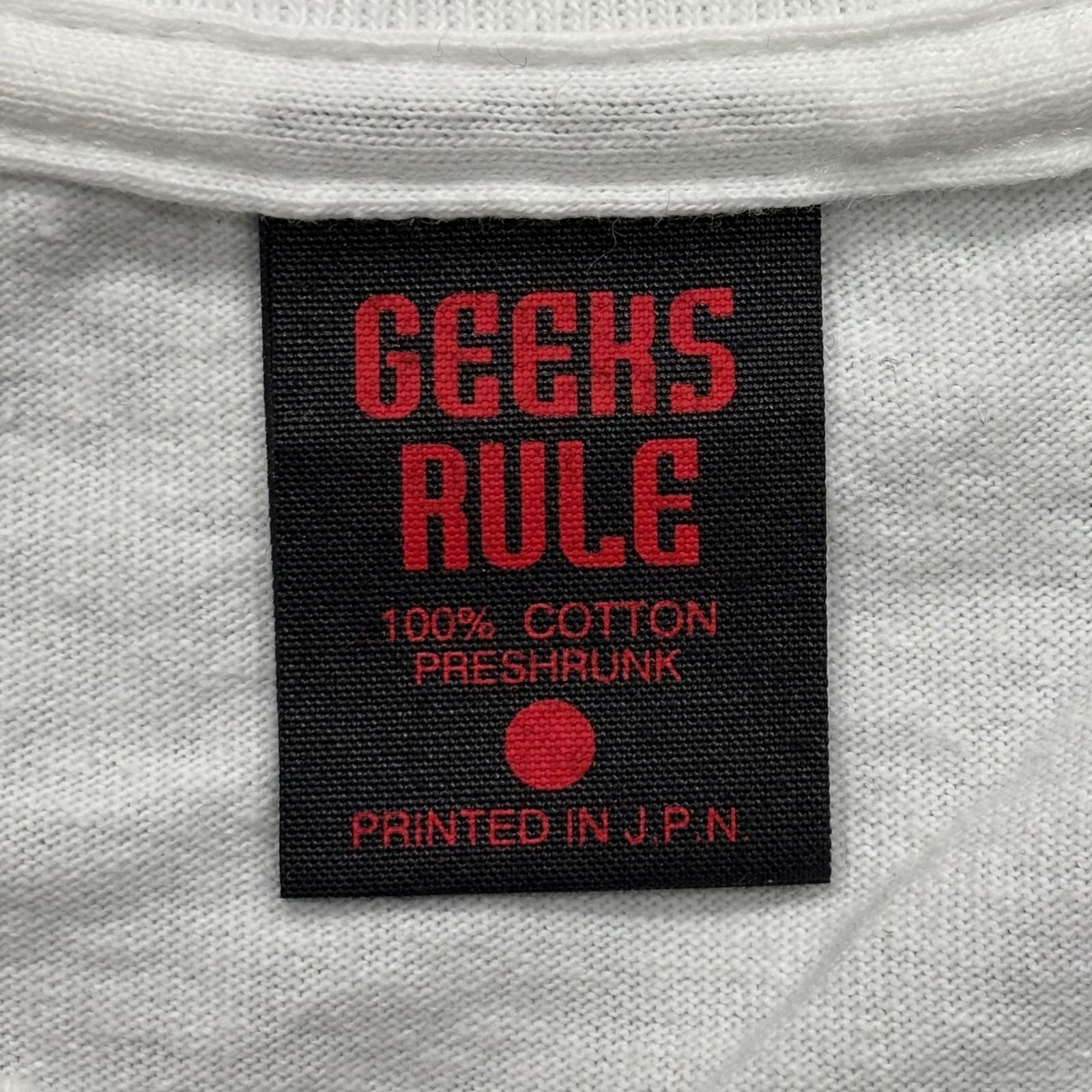 極美品 GEEKS RULE BLACK MAGIC (MASAMUNE SHIROW) T-SHIRT WHITE L