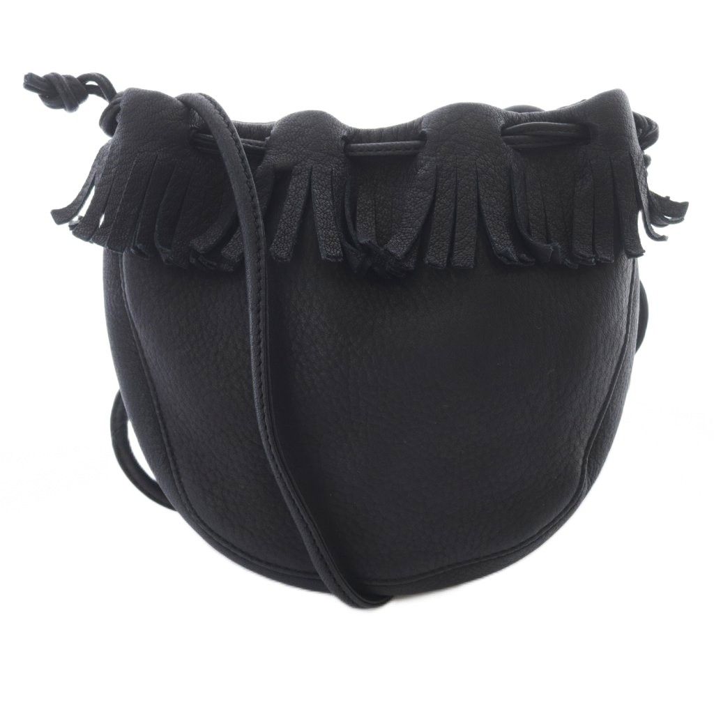 アエタ Aeta FRINGE SHOULDER POUCH XS バッグ ショルダーバッグ レザー 黒