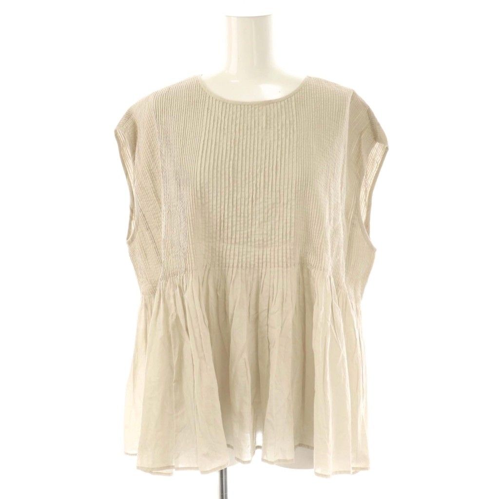 メゾンドソイル maison de soil コットンピンタック ノースリーブ