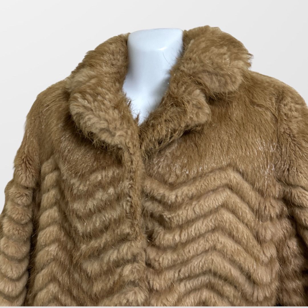 レディース リアルファーコート ジャケット 11 ライトブラウン系 (L027