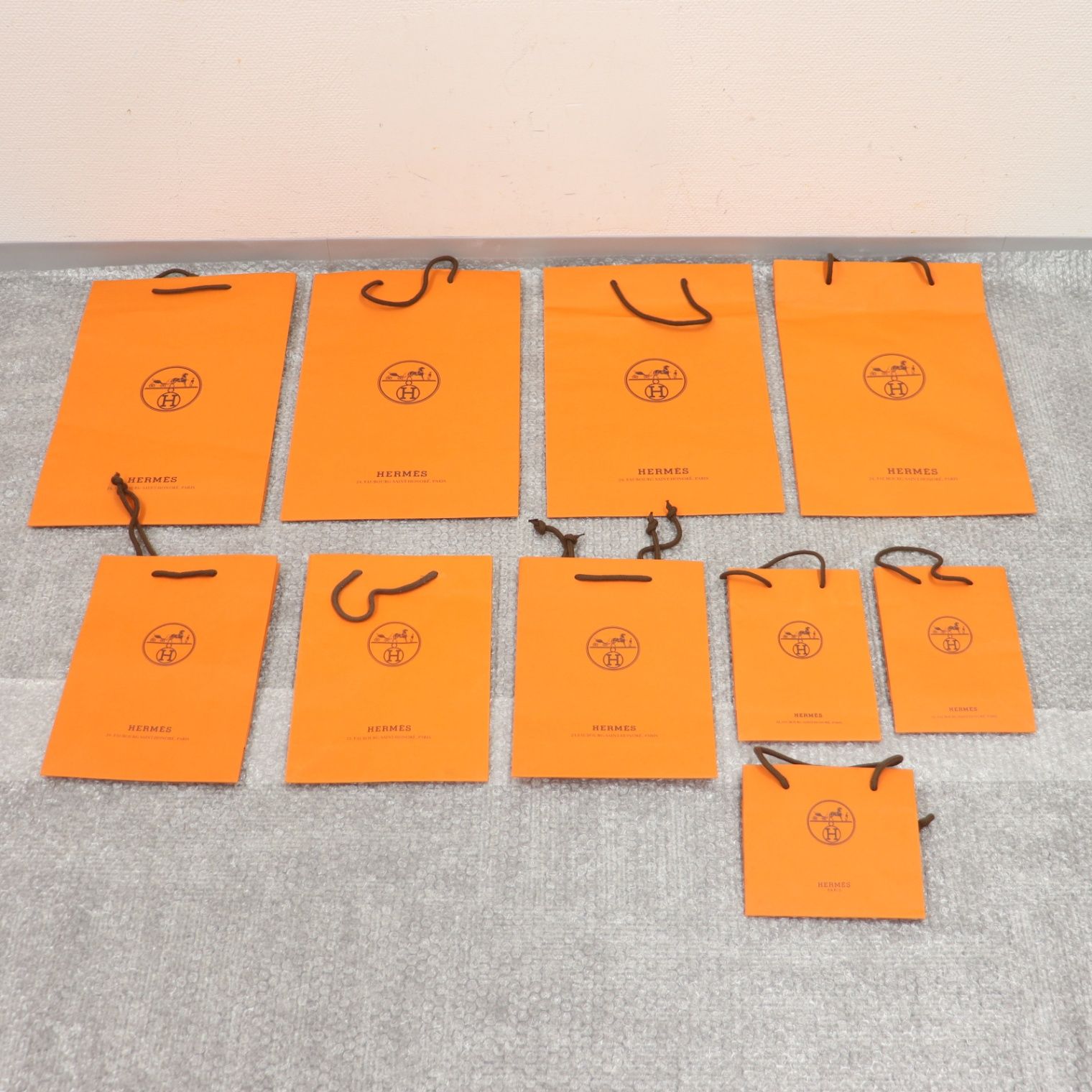 ITAA4VFA7B80 HERMES エルメス BOX ショッパー 紙袋 純正 オレンジ