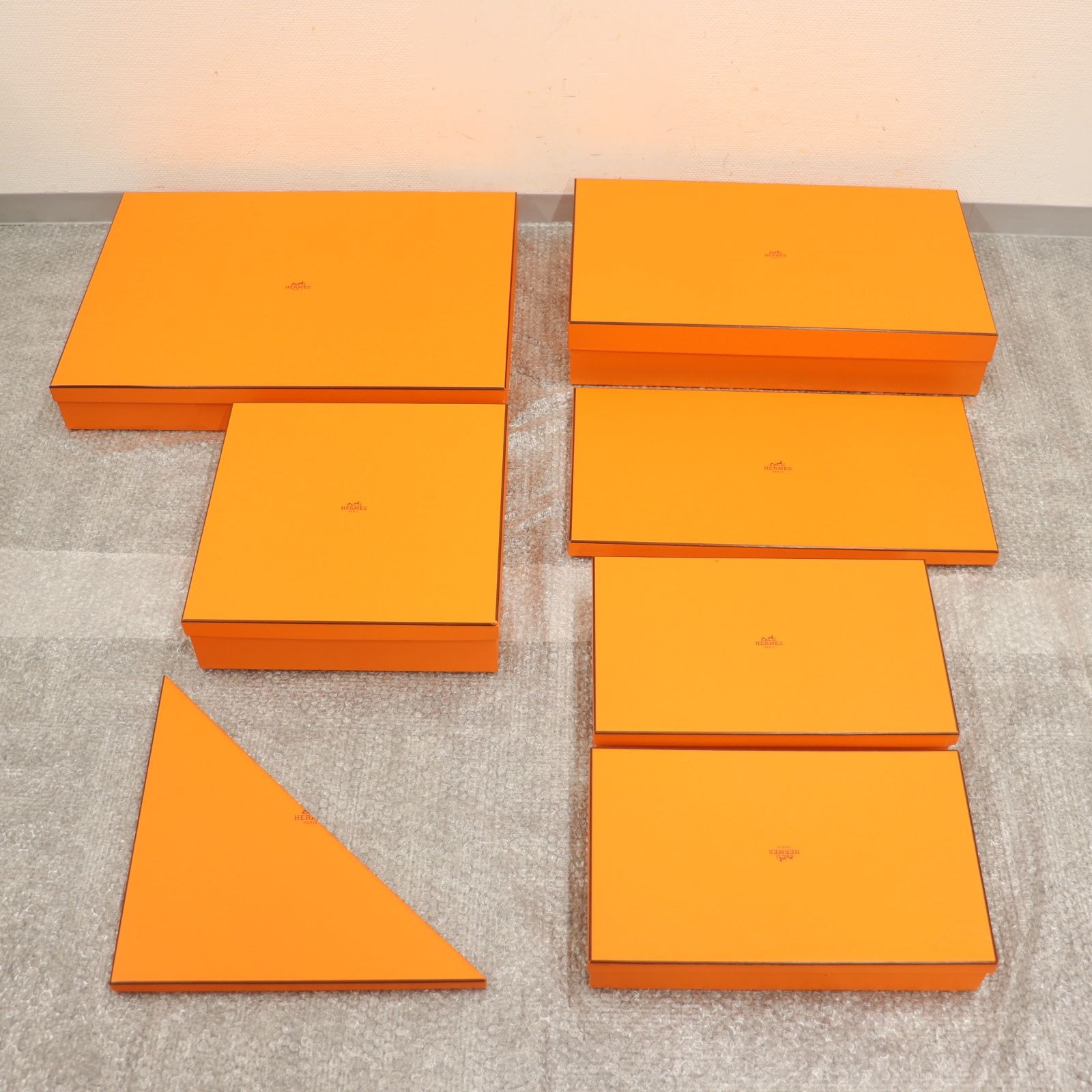 ITAA4VFA7B80 HERMES エルメス BOX ショッパー 紙袋 純正 オレンジ