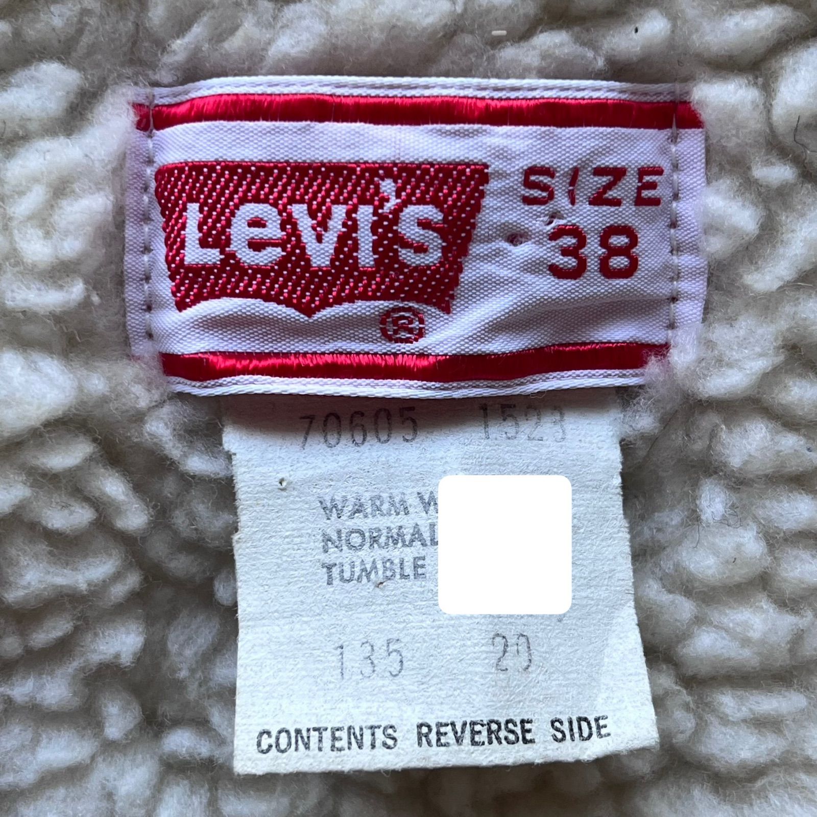美品70sリーバイス 70605-1523 コーデュロイ ボアジャケット 38 levi's リーバイス ボアジャケット コーデュロイ 70605 70s 80s USA製
