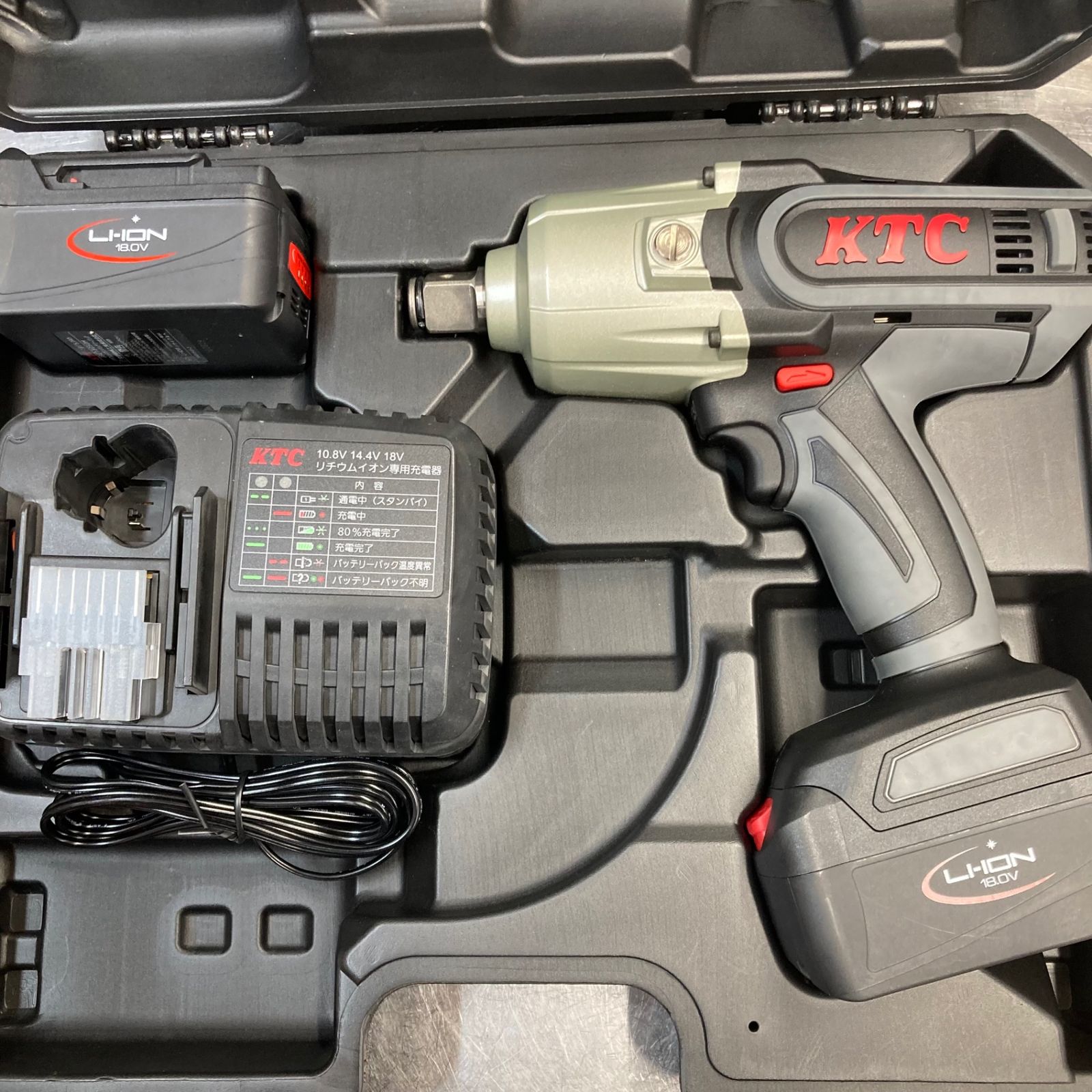 店頭 KTC 京都機械工具 コードレスインパクトレンチ JTAE 681 フルセット品