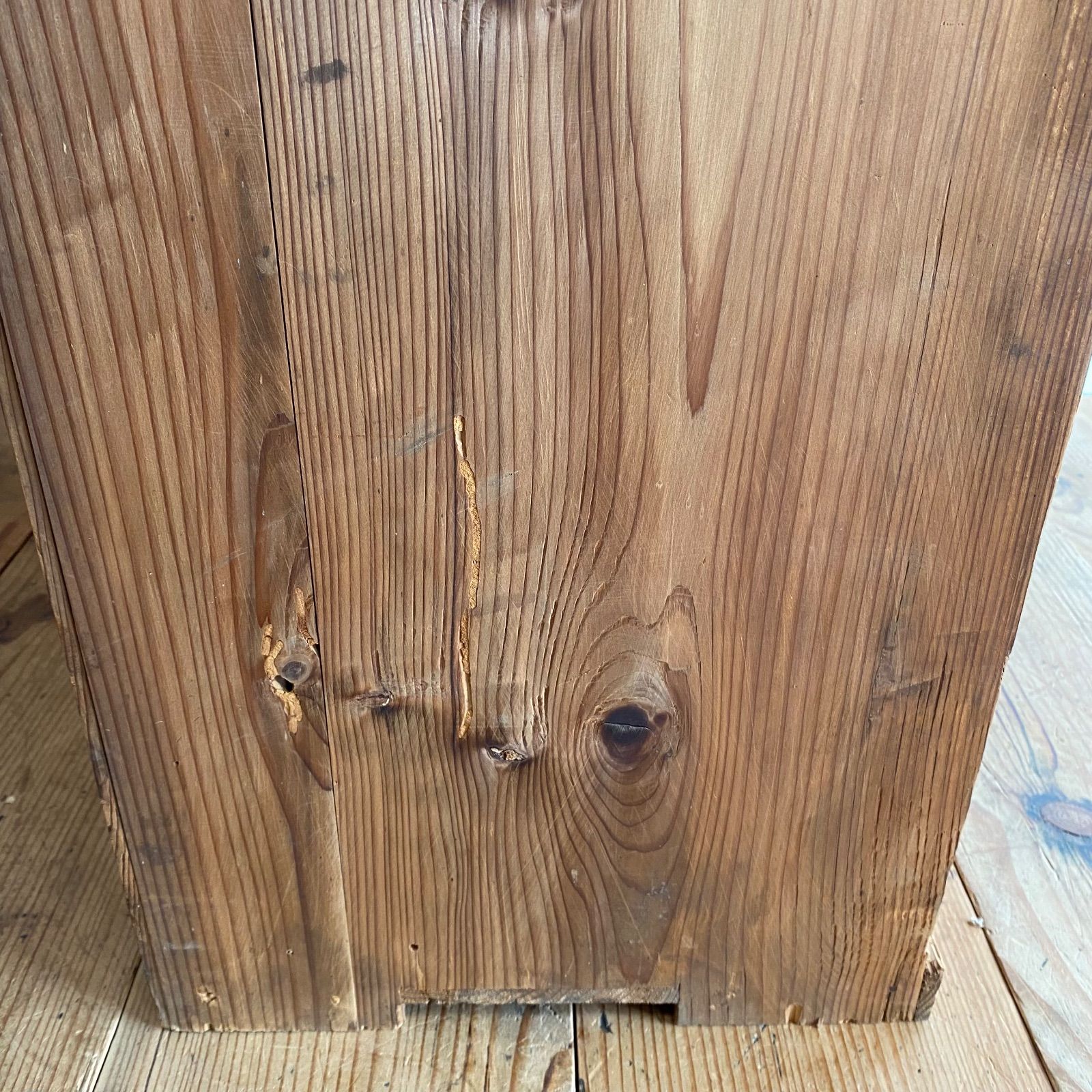 アンティーク 仕切り棚 チェスト 食器棚 書類棚 無垢材 無塗装 y360