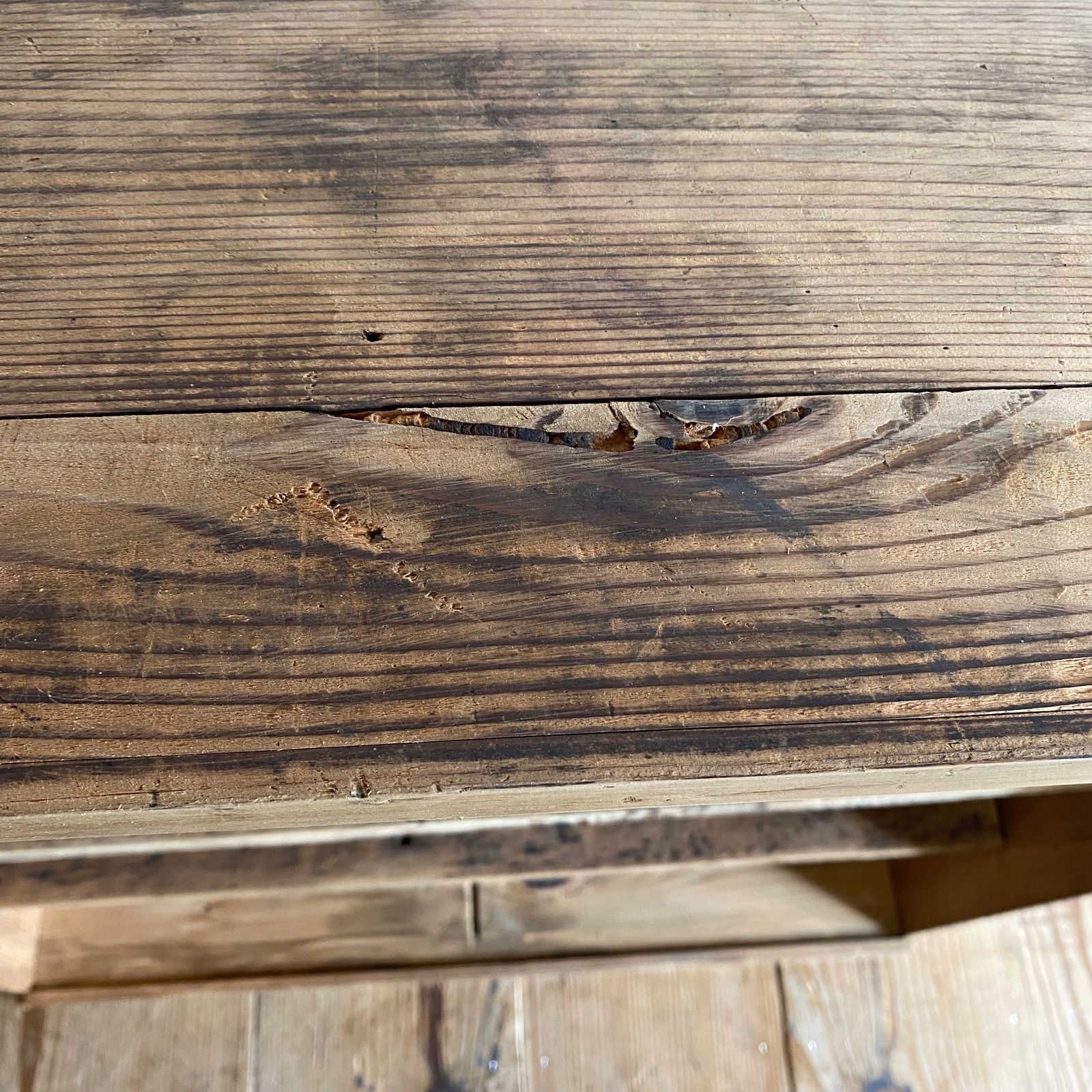 アンティーク 仕切り棚 チェスト 食器棚 書類棚 無垢材 無塗装 y360