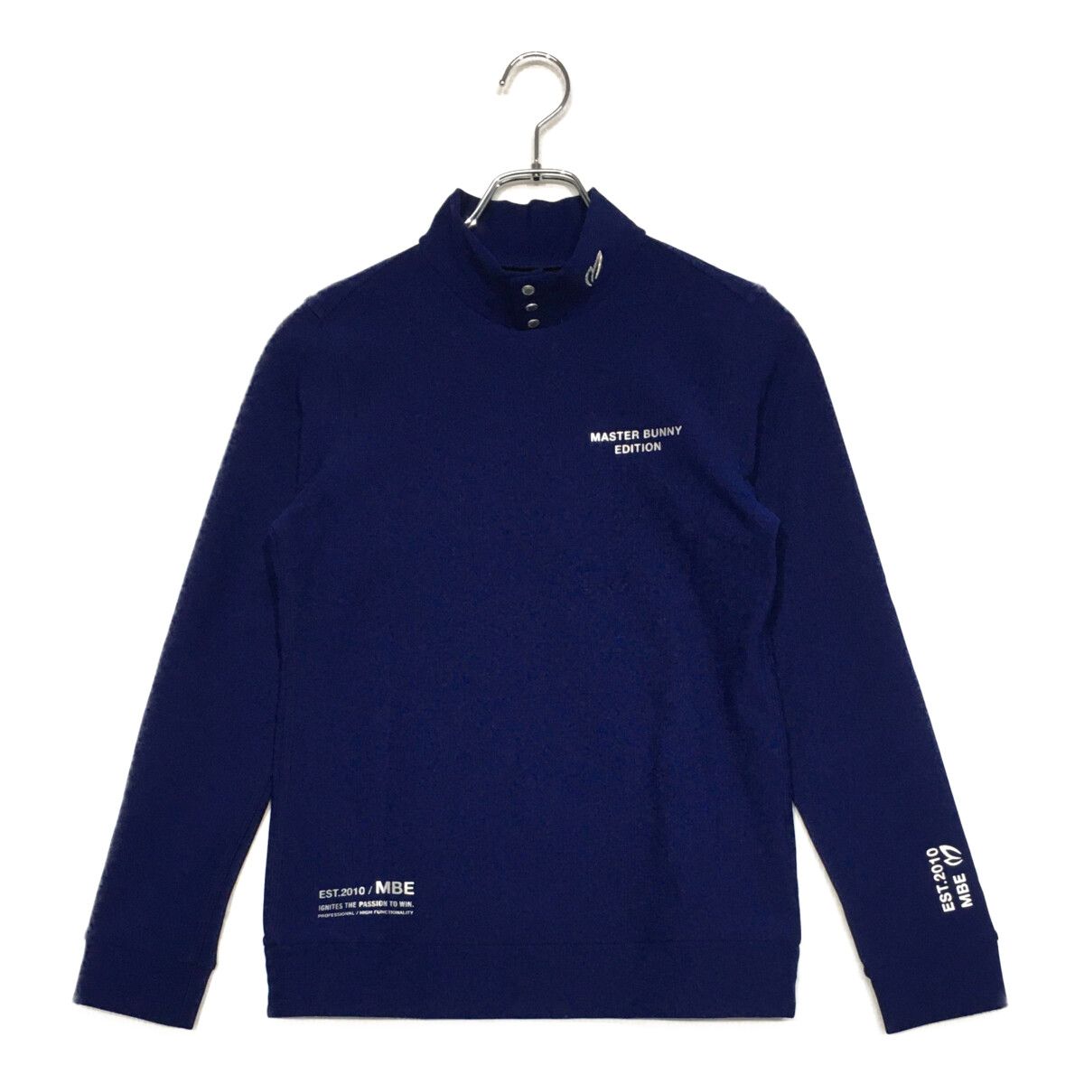 レディース マスターバニーエディション MASTER BUNNY EDITION 長袖シャツ 0 S 青 ブルー モックネック 裏起毛
