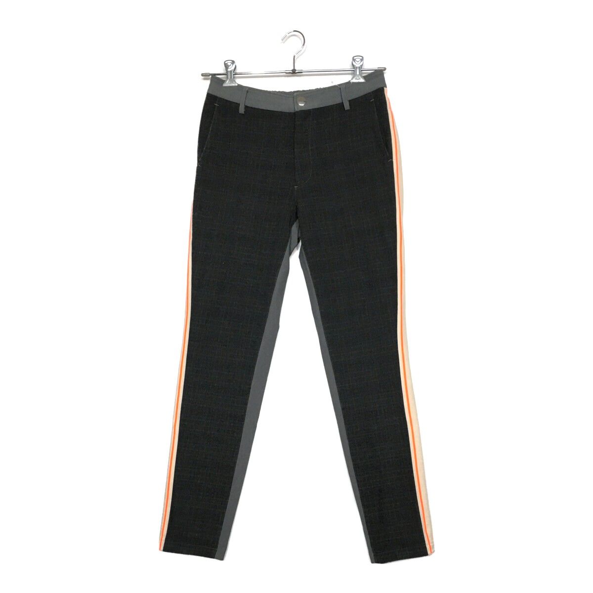 メンズ ディセンバーメイ DECEMBERMAY パンツ M グレー 裏微起毛 前面グレンチェック