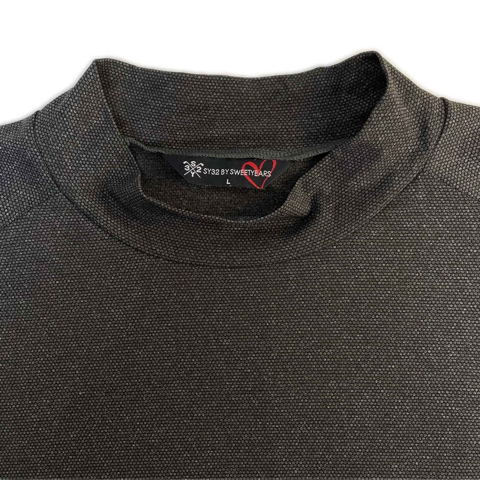 【SY32 SWEET YEARS】モックネックシャツ L グレー SY32 by SWEET YEARS（エスワイサーティトゥバイスィートイヤーズ