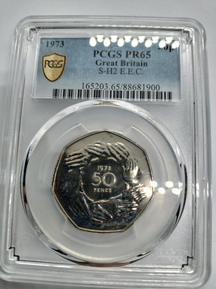 PCGS PR65 1973 イギリス 50ペンス プルーフ 欧州経済共同体 PCGS PR65 1973 イギリス 50ペンス プルーフ 欧州経済共同体