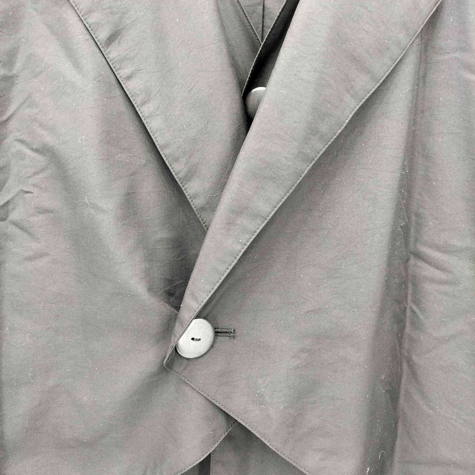 ISSEY MIYAKE(イッセイミヤケ) 80-90s 黒タグ ナイロンブレンド レイヤード チェスターコート メンズ JPN：M 【中古】【ブランド古着バズストア】 イッセイミヤケ ISSEY MIYAKE 80-90s 黒タグ ナイロンブレンド