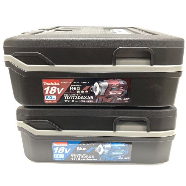 マキタ makita 18 V 充電式インパクトドライバ 2台セット ブルー オーセンティックレッド ≡DT 6938