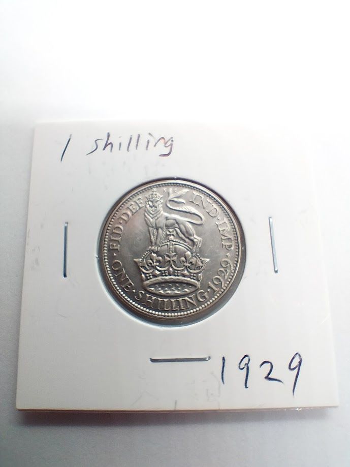 1929 イギリス 1シリング銀貨 ジョージ5世 - メルカリ