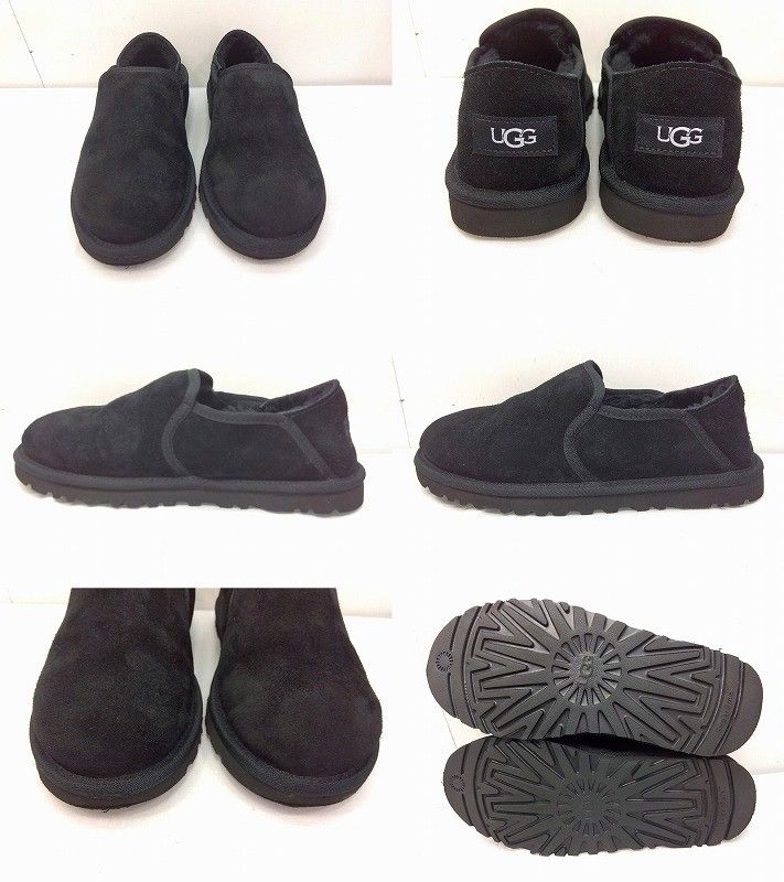 s 25 g-A 854 k UGG アグ KENTON ケントン スリッポン スエード 3010 24.0 cm ブラック
