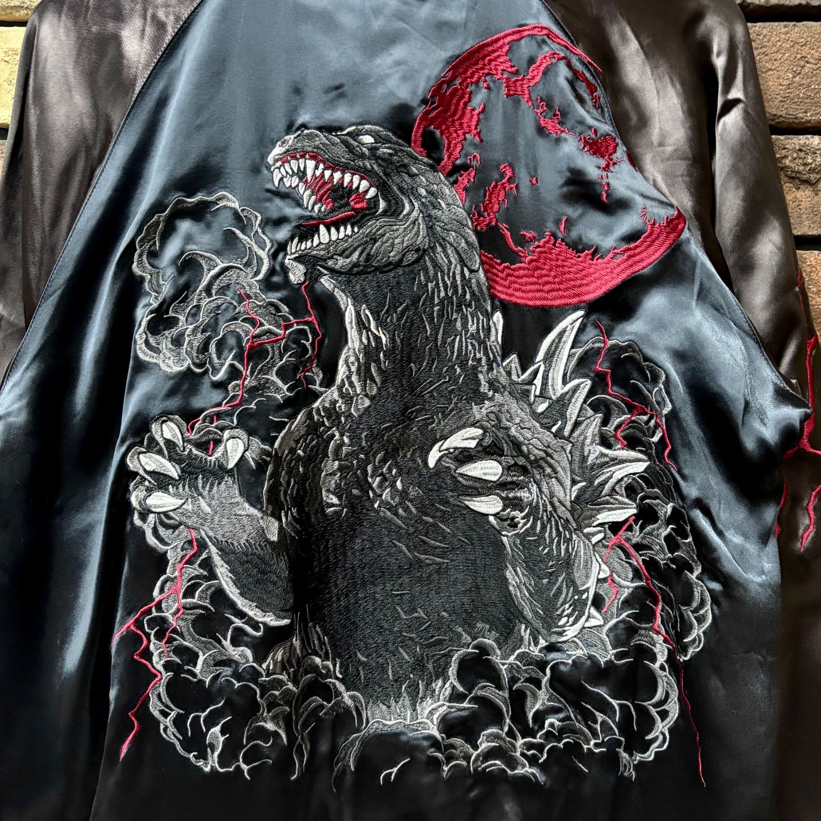 ゴジラ リバーシブル刺繍スカジャン】GODZILLA ゴジラ モスラ