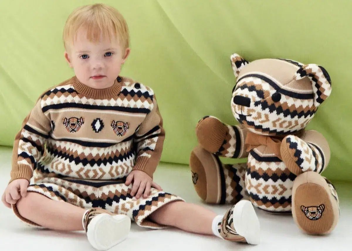 バーバリーキッズ ウールカシミア トーマス ニット