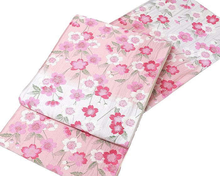 袋帯 仕立て上がり 西陣 織善 松田織物謹製 枝垂れ桜 仕立済 成人式 卒業式 パーティー 振袖 g 2973