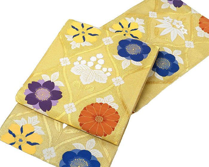 袋帯 仕立て上がり 西陣 謹製 桐 菊 桜 立涌 小 仕立済 成人式 卒業式 パーティー 振袖 g 2974