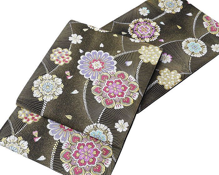 袋帯 仕立て上がり 西陣 やまひで謹製 宝相華 桜 LONG SIZE 仕立済 成人式 卒業式 パーティー 振袖 g 2970