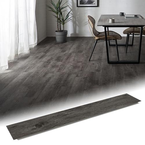 フロアタイル 木目 クッションフロア 置くだけ フローリングシート 貼るだけ フロアマット ウッド タイル 厚手1.5 mm 接着剤不要 床シート 防水 滑り止め フロアシート 床暖房対応 畳 玄関 浴室 洗面所 店舗 トレイ用 土足O 889 a 0 02