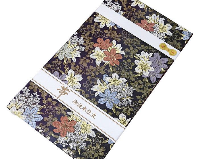 袋帯 新品 仕立て上がり 西陣 志都香謹製 百合 桜 袋帯 新品仕立済