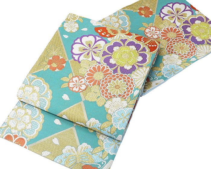 袋帯 新品 仕立て上がり 西陣 大光謹製 蝶々 菊 桜 袋帯 新品仕立済