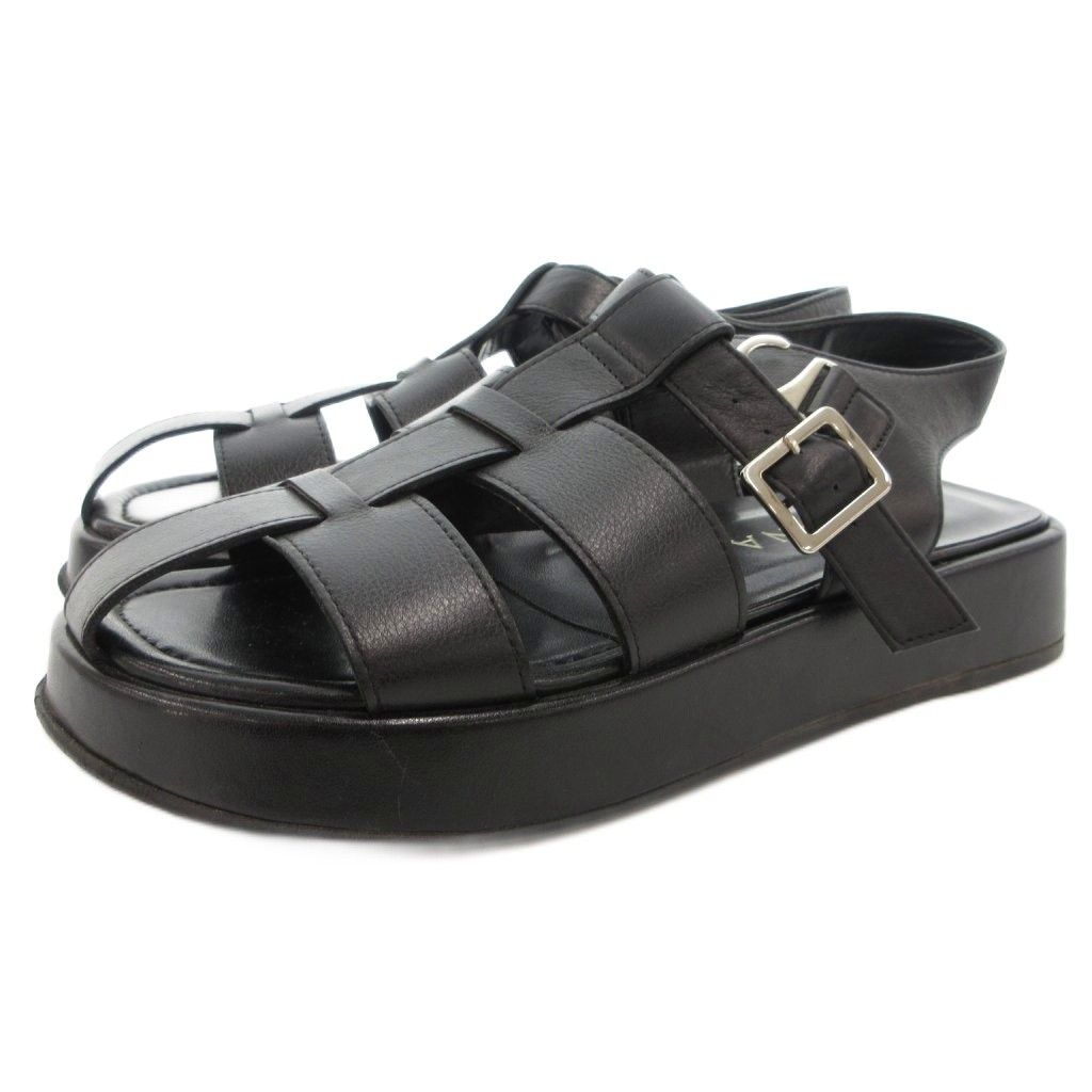 DIANAブラック グルカ調ミュール サンダル ダイアナ DIANA グルカサンダル M 黒 ブラック フィッシャーマン 厚底