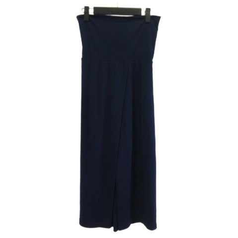 シビラ SYBILLA ワイドパンツ ガウチョパンツ とろみ ネイビー 紺 M