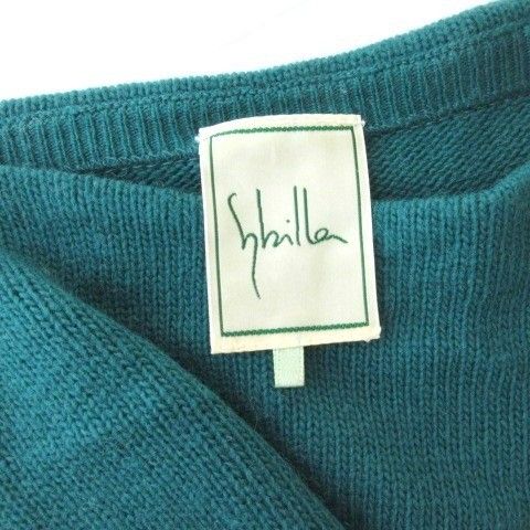 シビラ SYBILLA ポコポコニットドレス ニットワンピース 緑 グリーン M