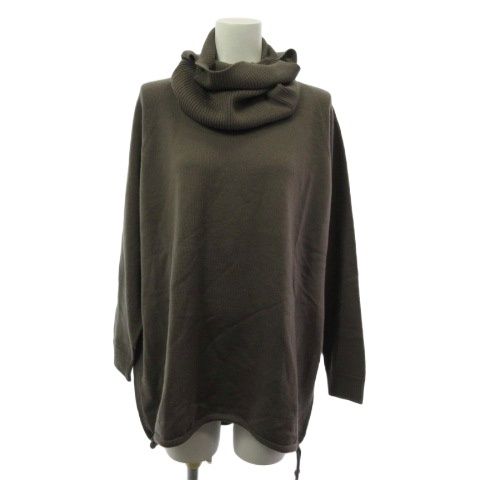 シビラ SYBILLA スヌードマスク付きニットチュニック セーター ブラウン 茶 M GBFAN-04330