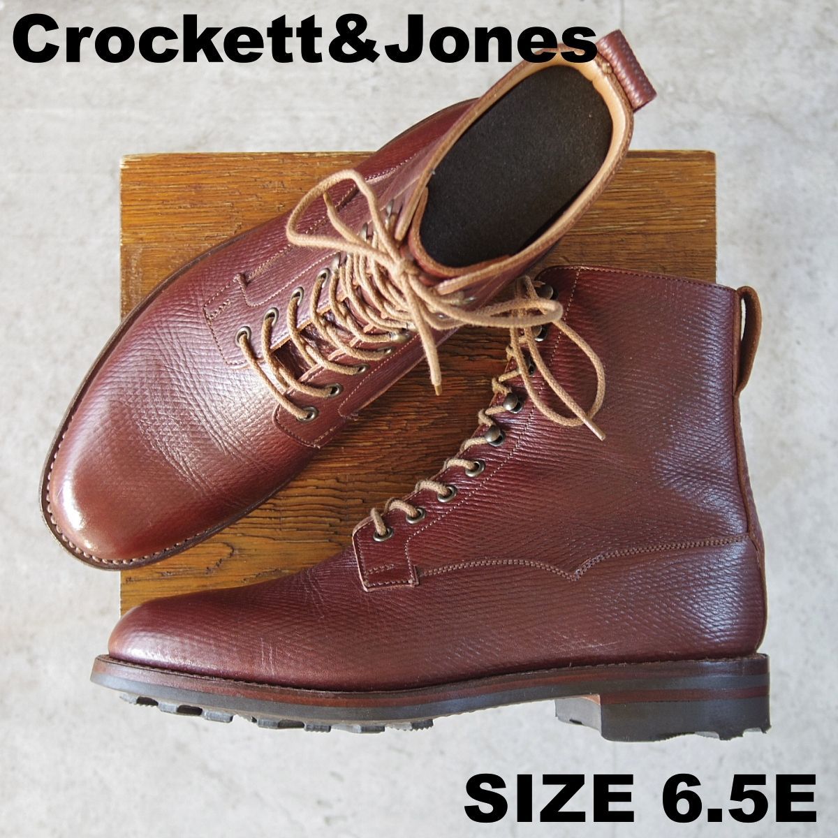 上 クロケット ジョーンズ 6 5 E 英 J FJ BAKER社の復刻ロシアンカーフ RANDOR 4 ブーツ 228ラスト 濃茶 Crockett Jones o 212