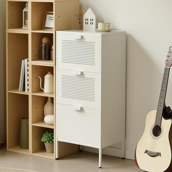 キャビネット スチール 引き出し3杯 サイドボード タンス チェスト