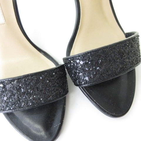 ダイアナ DIANA サンダル ミュール シューズ ビジュー ブラック 黒