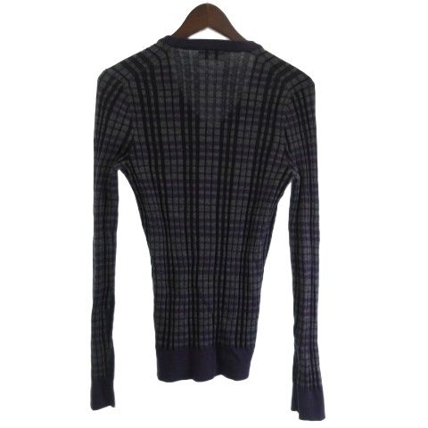 【中古】エポカ ウォモ EPOCA UOMO ニット セーター ボーダー 長袖 畔 長袖 パープル 紫 46  メンズ エポカ ウォモ EPOCA UOMO ニット セーター ボーダー 長袖 畔 長袖