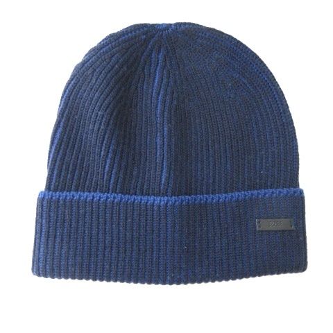 ヒューゴボス HUGO BOSS ニット帽 ビーニー マフラー 2点セット リブ