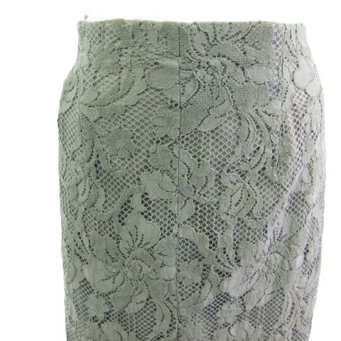 ダイアグラム Diagram フロッキーレーススカート ロング グリーン 緑