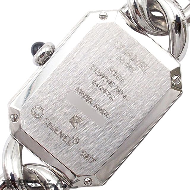 シャネル CHANEL プルミエール Mサイズ H0452 ブラック SS 腕時計