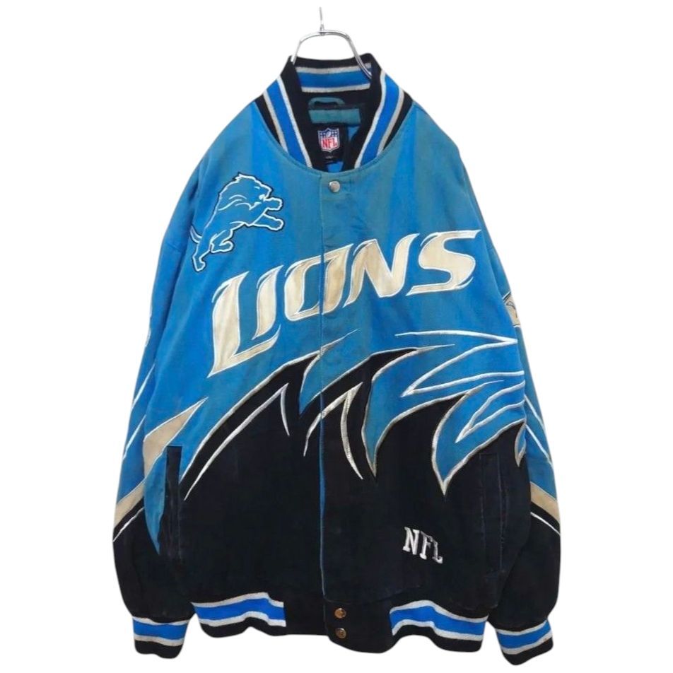 【NFL】DETROIT LIONS チームロゴ刺繍 スタジャン A-2412 NFL】DETROIT LIONS チームロゴ刺繍 スタジャン A-2412 - メルカリ