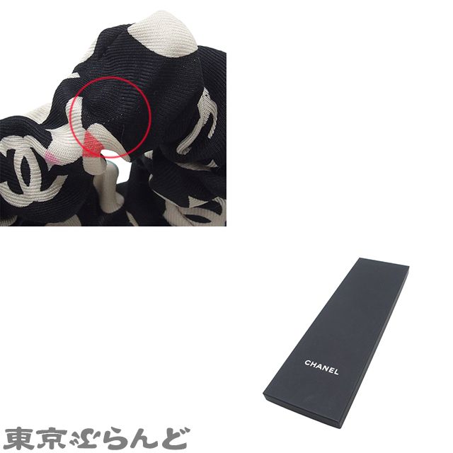  シャネル CHANEL シュシュ ツイリースカーフ セット シルク ココマーク スター ブラックxブルーxホワイト×マルチ 22 C ファッション雑貨 ヘアゴム シュシュ ヘアアクセサリー