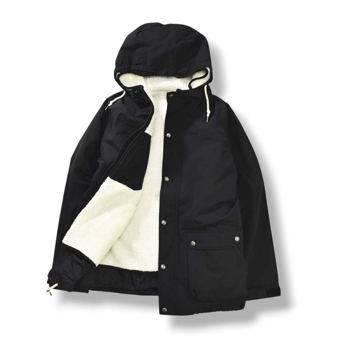 上質 シエラデザイン SIERRA DESIGNS 60 40 ロクヨンクロス コットン x ナイロン 混紡 マウンテン パーカー ウィンド ジャケット ライナー 付属 ボア フリース ベスト M ブラックxホワイト アウトドア レディース