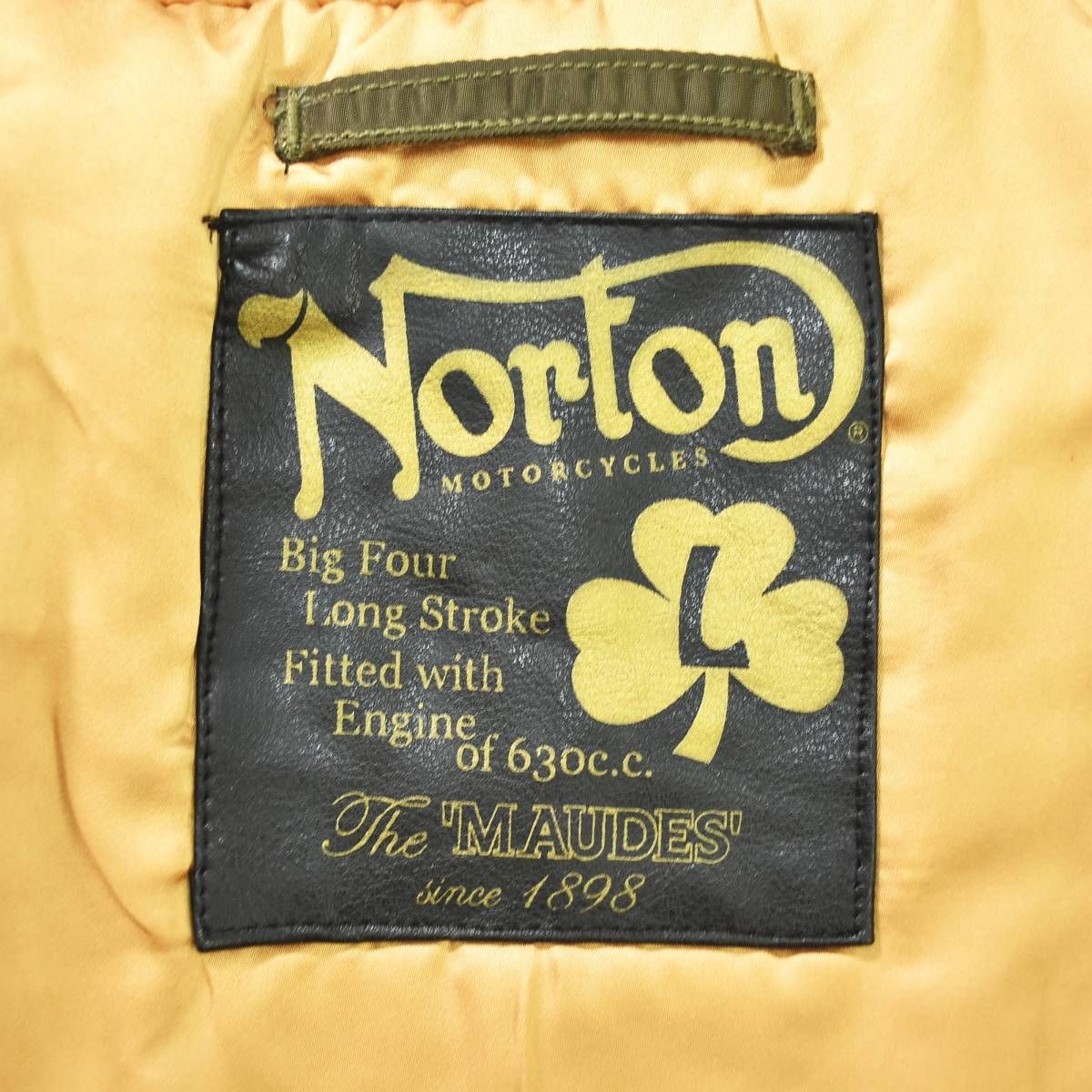 定番】 ノートン NORTON MA－1 フライト ジャケット ジップアップ