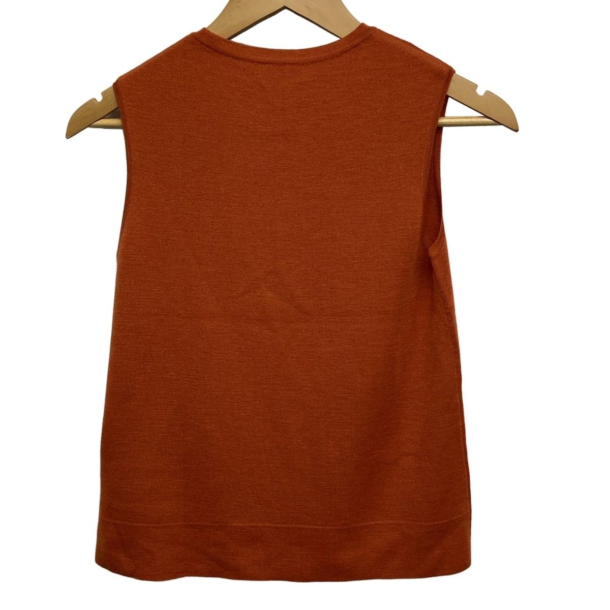 FOXEY フォクシー ベスト サイズ38 M レディース - 36716 オレンジ カシミヤ シルク