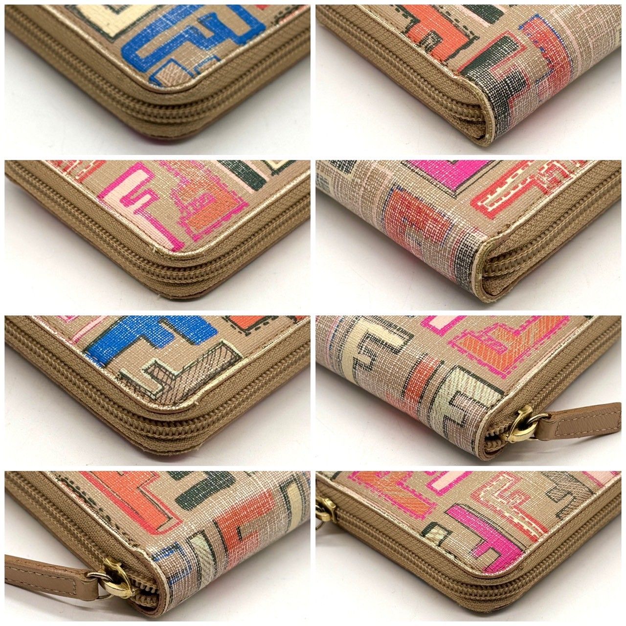 色で遊ぶ大人ズッカ】 FENDI フェンディ ラウンドファスナー 長財布