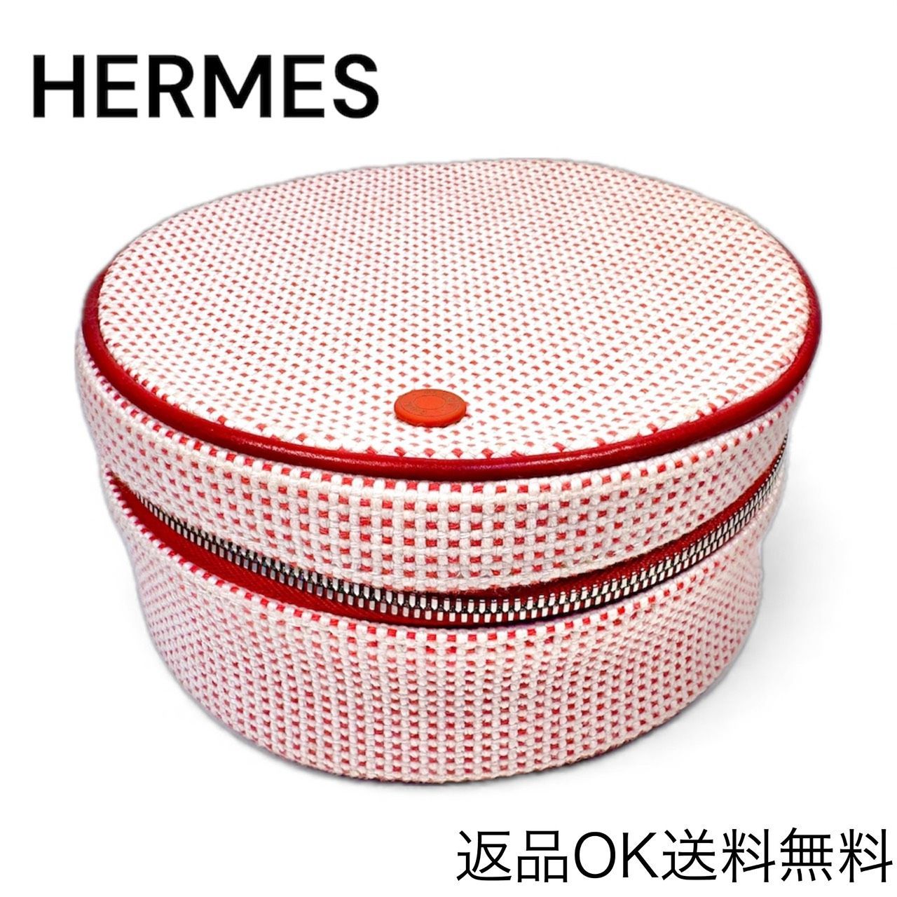 返品OK】美品 HERMES エルメス エヴァジオン ポーチ ヴァーミリオン 