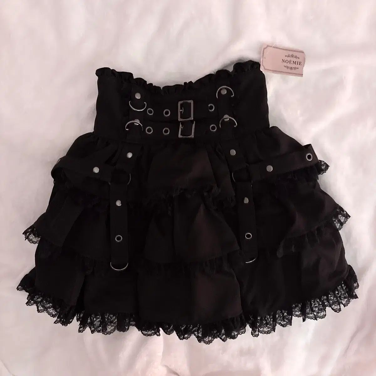 NOEMIE ノエミー ダブルベルト ティアードスカート S