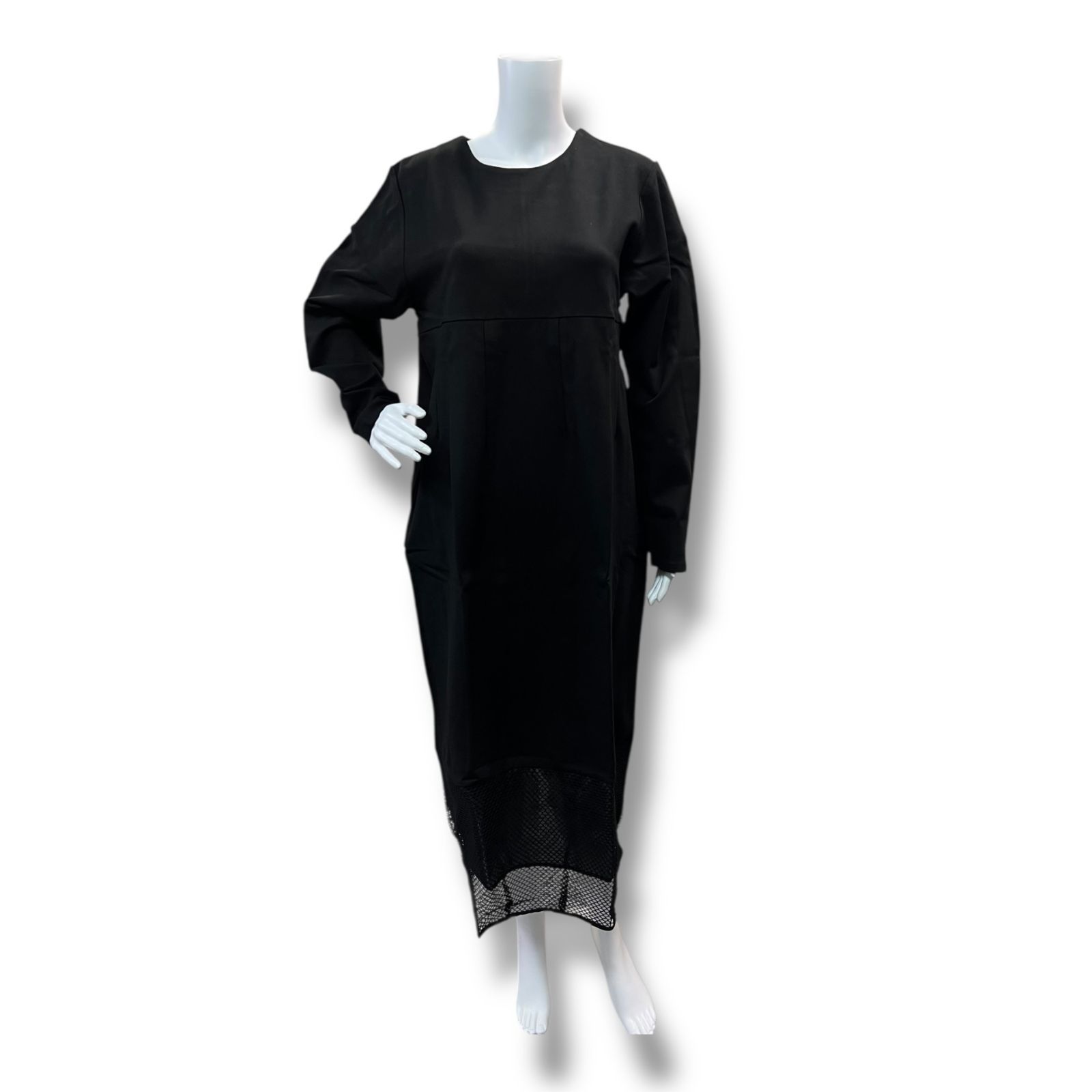 参考上代18700円 未使用品 HeRIN.CYE Mesh hem cocoon dress メッシュ