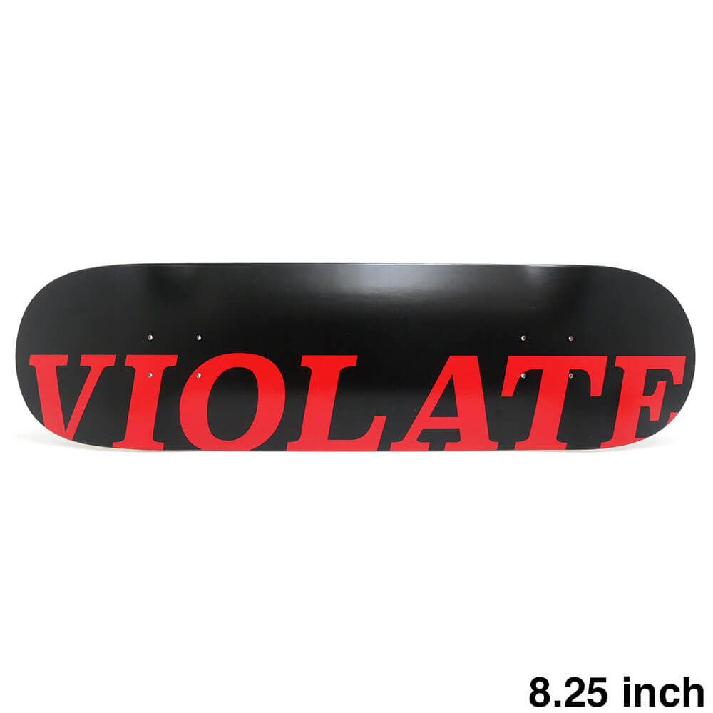DECK ハードボディ デッキ TEAM VIOLATE RED BLACK 8 25 SHORT スケートボード スケボー