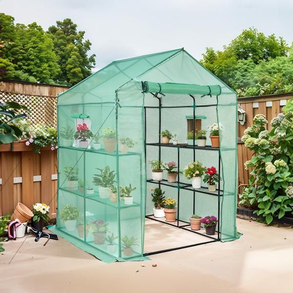 ビニール温室 大型 カバー付き200*236*336CM温室 左右2段 組立式 ビニール温室 大型 カバー付き200*236*336CM 温室 左右2段組立式