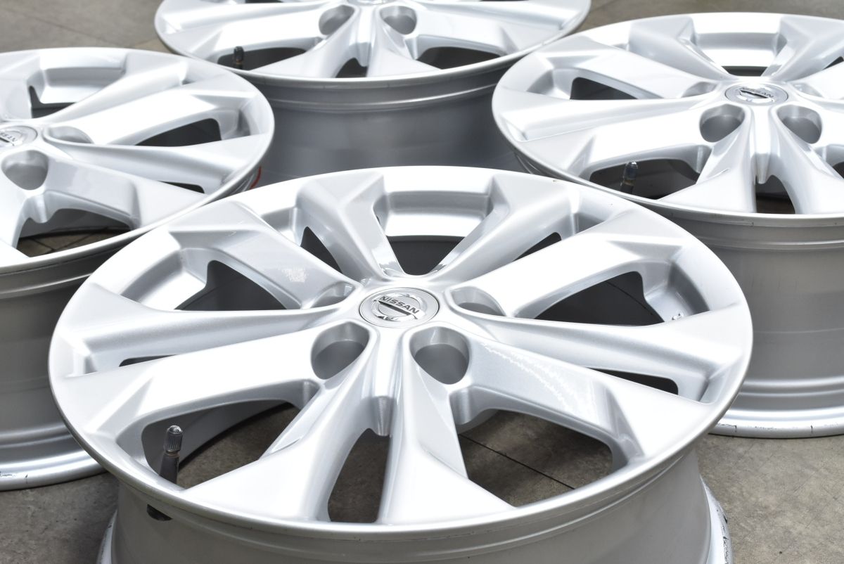 程度良好 日産 T 32 エクストレイル 17 in 7 J 45 PCD 114 3 4本 キックス エルグランド ジューク リーフ C 28セレナ スタッドレス