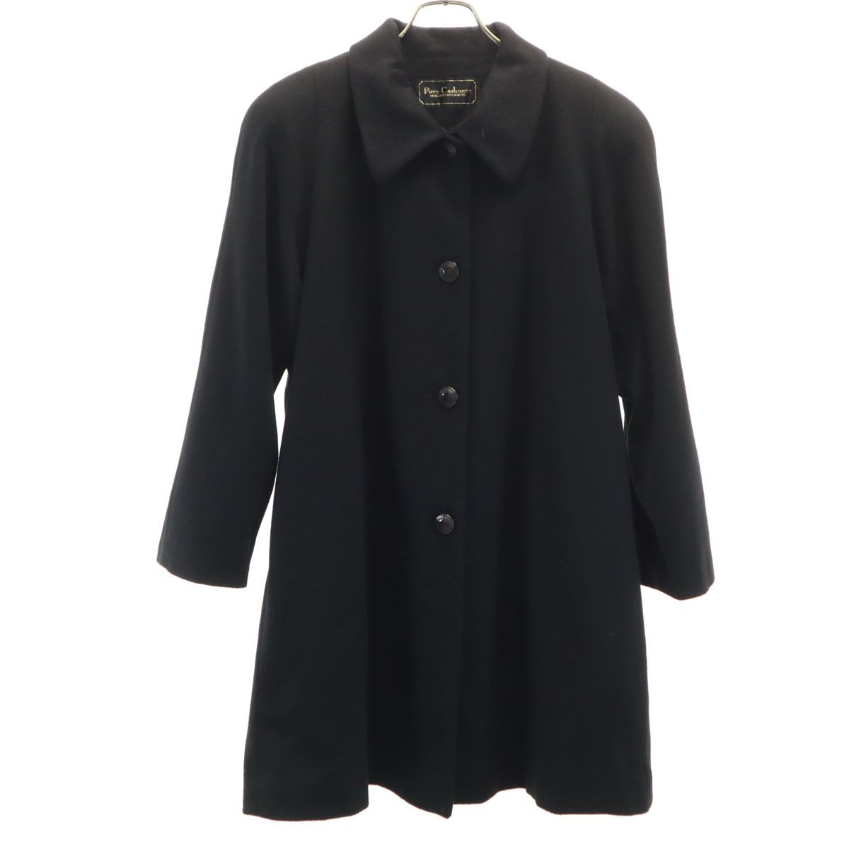 Pure Cashmere ピュアカシミヤ ウール コート 11AR ブラック系 